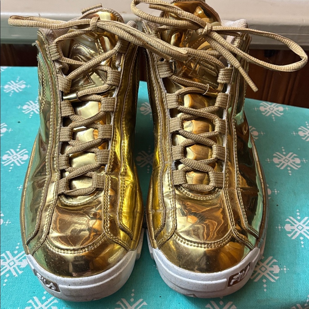 Fila Shimmering Gold Grant Hill High-Tops